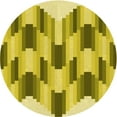 thumbnail image 1 of Ahgly Company Indoor Round Patterned Dark Yellow Green Area Rugs, 4' Round, 1 of 6