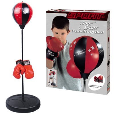 Kids Sport Boxing Punch Ball Gloves Height Adjustable Free Standing 90 x 130cm 