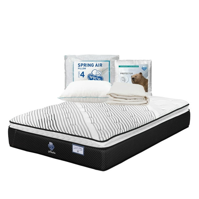 Colchón Matrimonial Alaska Spring Air + Protector de Colchón + Almohada