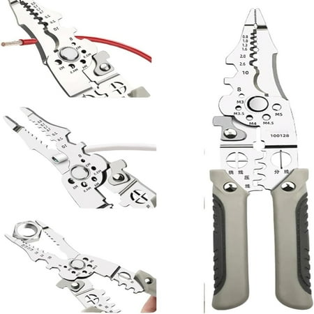 

Superior High-Quality Durable and Reliable Wire Stripping Tool - Professional Grade Multi-Functional Cable Cutter Crimper and Pliers - Premium 2024 Model Stainless Steel - Ultimate Perf