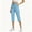 #Light Blue, variant on Women's Drawstring Elastic Waist Cargo Capri Pants,Casual Cropped Trousers with Multi Pockets for Summer Wear,Beige,Women's Capri L