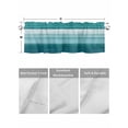 thumbnail image 4 of Valances for Windows Cyan White Rod Pocket Cafe Window Treatments Valance Curtains for Kitchen Bathroom Laundry Basement Windows 42"x12", 4 of 9