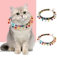thumbnail image 2 of Collier pour Animaux de Compagnie Sangle de Cou Réglable Collier pour Animaux avec Décoration de Balle à Franges Coloré Confortable Sangle de Cou pour Chien Fournitures pour Animaux, 2 of 8