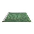 thumbnail image 2 of Ahgly Company Machine Washable Indoor Square Southwestern Turquoise Blue Country Area Rugs, 4' Square, 2 of 4