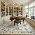 thumbnail image 4 of Moynesa Insect 9'x12' Large Area Rugs for Living Room Washable Natural Bedroom Rug Bug Accent Carpet for Sunroom Dining Room Office Stain Resistant Non Slip, Beige, 4 of 11