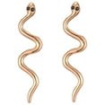 thumbnail image 4 of FRCOLOR 1 Pair Dangle Snake Earrings Golden Alloy Earrings For Women Daily Shopping Travel Party, 4 of 8