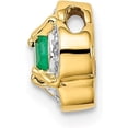 thumbnail image 2 of Avariah 14k Yellow Gold Diamond and .25 Emerald Fancy Chain Slide, 2 of 5