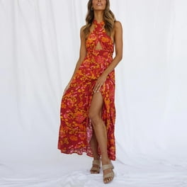 Sexy Vacation Floral Print Hollow Out Lace Up V Neck Irregular Dresses Sexy Vacation Floral Print Hollow Out Lace Up V Neck Irregular Dresses