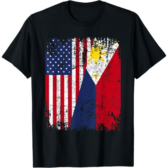 FILIPINO American Flag | Men Women Kids USA PHILIPPINES FLAG T-Shirt