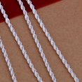 thumbnail image 2 of harmtty 16/18/20/22/24 inch Women Silver Plated 2mm Twisted Necklace Chain No Pendant,16 inch, 2 of 5