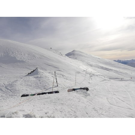 LAMINATED POSTERAlps Mountain Summit Snowy Snow Ski Panoramic Poster Print 24 x