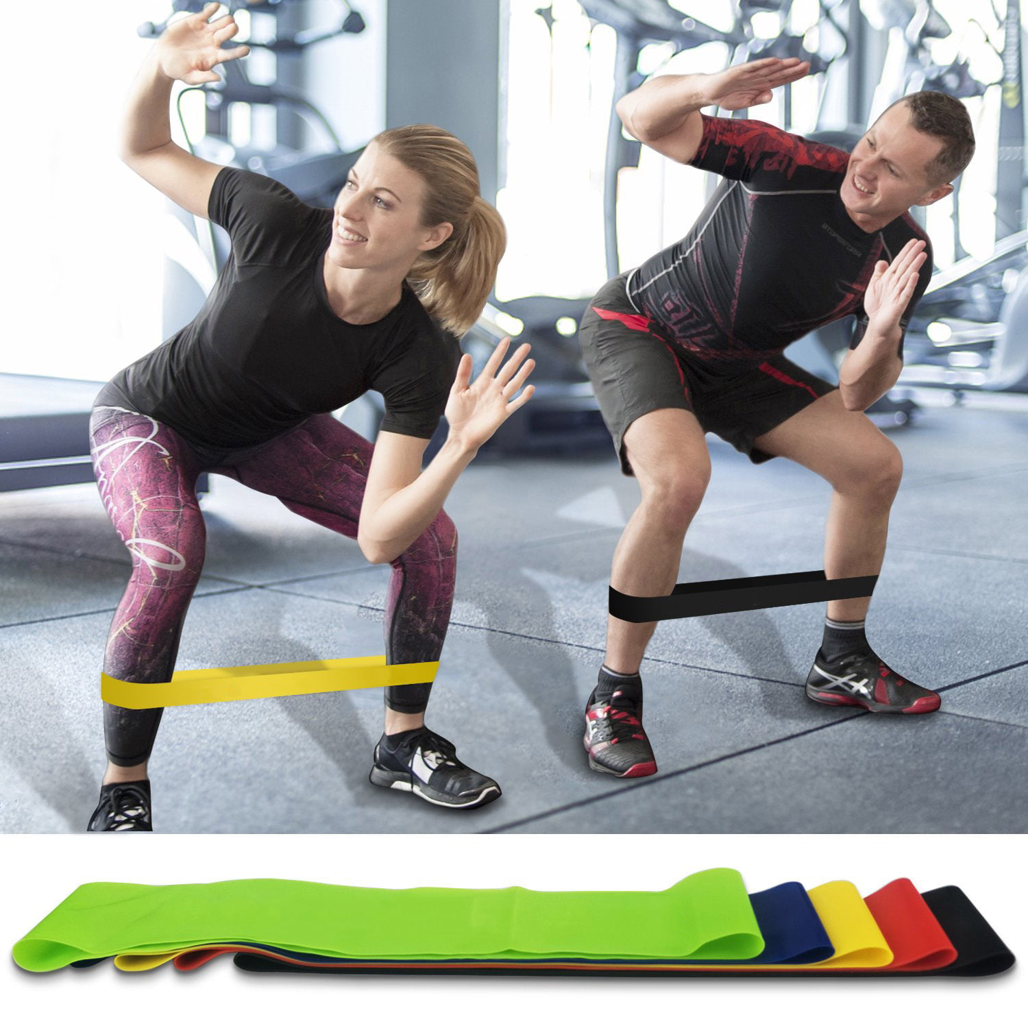 Set 5 Legs Resistance Bands Workout LoopExercise CrossFit Fitness Yoga Booty USA 