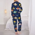 thumbnail image 6 of Wukai Planets and Stars Print Women's Pajama Set - Soft Long Sleeve Sleepwear for Comfort and Style-Small, 6 of 9