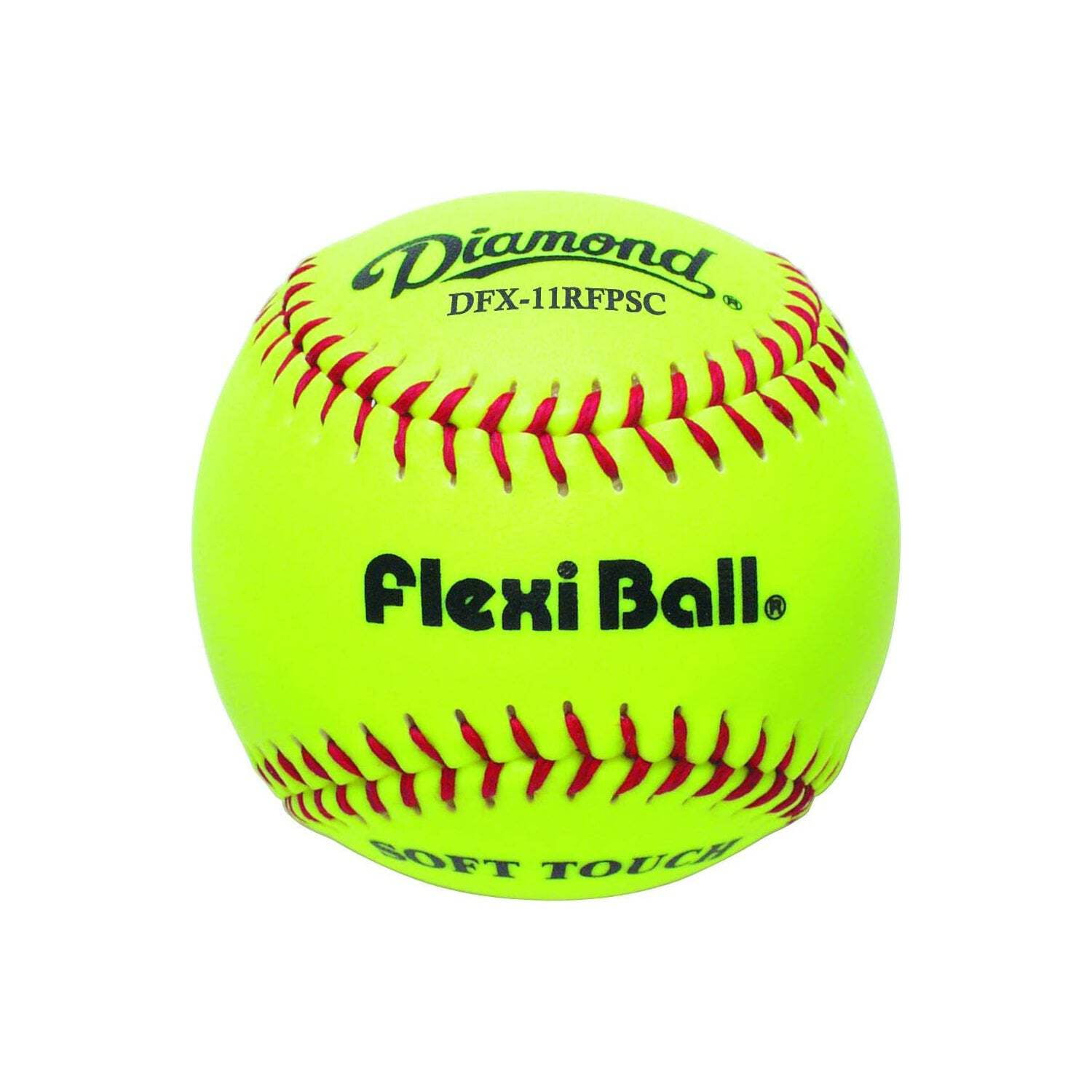 New Diamond DFX-11RFPSC 11-Inch FlexiBall Practice Softball (1) Dozen Yllw/Red