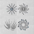 thumbnail image 1 of Ahgly Company Indoor Square Patterned Off-White Novelty Area Rugs, 7' Square, 1 of 6