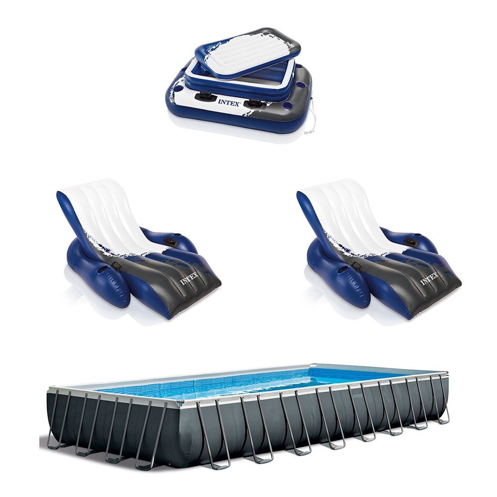 Intex 24ft x 12ft x 52in Ultra XTR Rectangular Pool, Floats (2 Pack