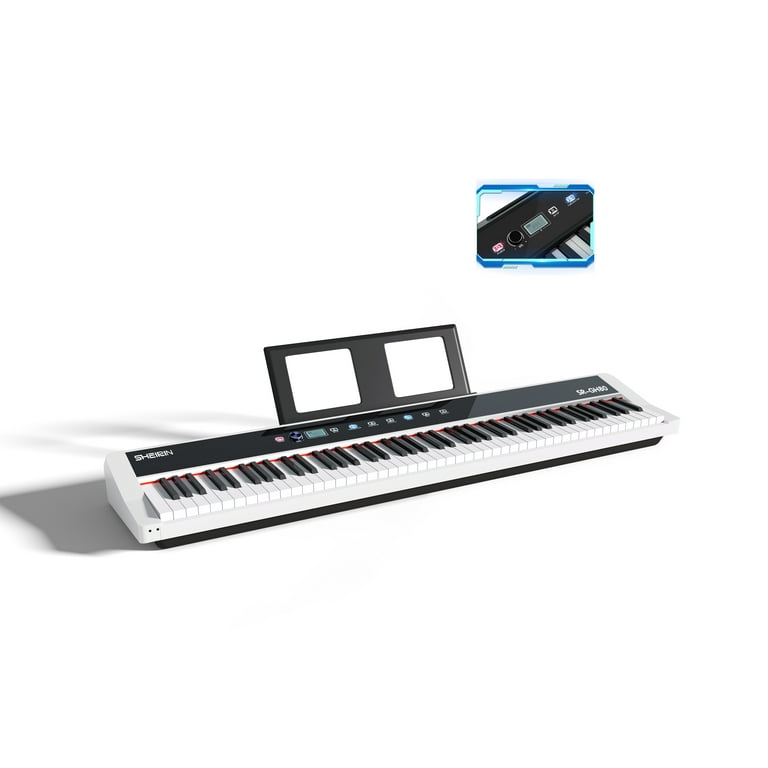 61 Key Keyboard Piano, Portable Electric Piano Keyboard 61-Key Touch  Sensitive Full Size, Bluetooth Electric Piano Slim with Bag for Beginners