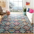 thumbnail image 2 of SAFAVIEH Madison Zaman Geometric Area Rug, Black/Orange, 8' x 10', 2 of 8