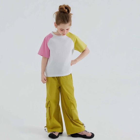 Bright Everyday Kids Tee for Girls and Boys—Breathable Short Sleeve Shirt Lightweight Comfortable Top for Play and