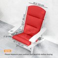 thumbnail image 3 of Outsunny Coussin de Chaise Adirondack d'Extérieur avec Attaches au Dossier, Rouge Vin, 3 of 10