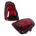thumbnail image 4 of Taillights Assembly Brake Lamp Running Light VLAND For JCW Union Jack Full LED Tail Lights Red Lens Fits For R56 R57 Pre-LCI 2007-2013, 4 of 8