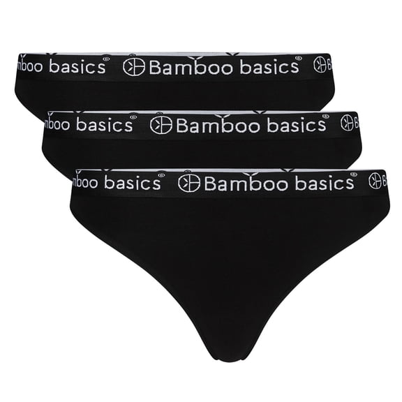 Bamboo Basics Women String Viscose Black Xl