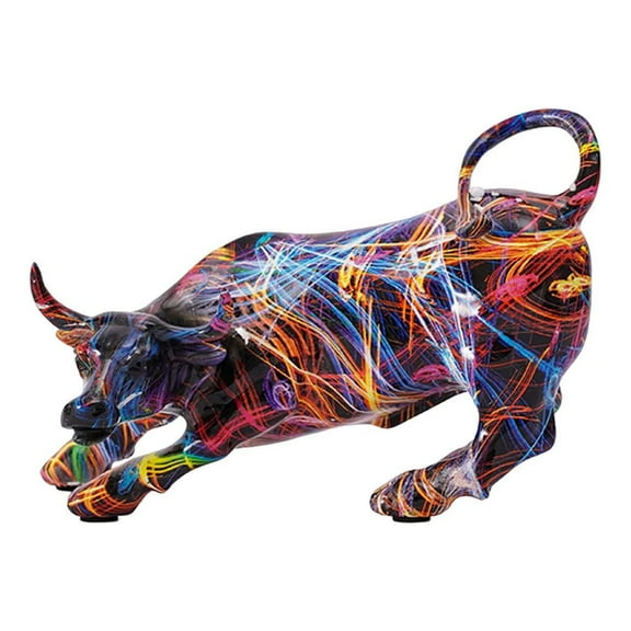 APLVFFZH Creative Animal Sculpture Art Crafts Resin Bull Figurines Collection Statues for A