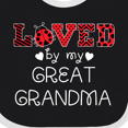 thumbnail image 4 of Inktastic Loved by My Great Grandma Cute Ladybug Boys or Girls Baby Bib, 4 of 4