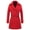 Red, variant on Women's Classic Notched Lapel Wool Coats Buttoned Long Jacket Khaki M