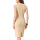 thumbnail image 3 of Vestido de tubo sin mangas para mujer Inspire Chic, vestido profesional de oficina, talla L, color caqui, 3 of 6
