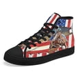 thumbnail image 7 of Barrel Racing Barrel Racing American flag High Top Canvas Shoes Sneakers Black Size 8.5, 7 of 7