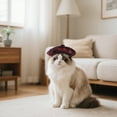 thumbnail image 3 of Stylish French Artist Pet Hat Adjustable Baseball Cap for Dogs and Cats Party Celebration Accessory, 3 of 4