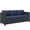 Navy Blue, variant on Outsunny 3 Seat Rattan Wicker Sofa Patio Furniture with Cushion, Grey