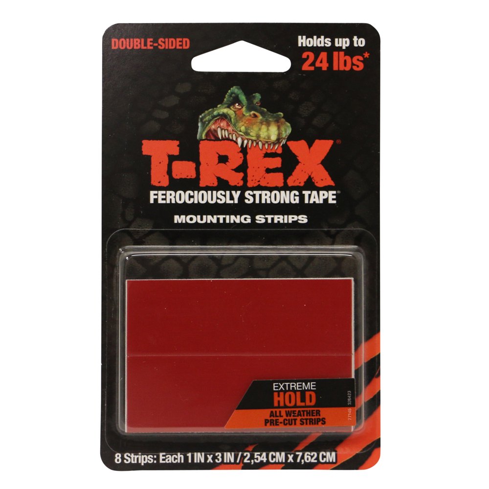 TREX Strong Mounting Tape 1 in x 3 in. (Black) [8 strips/pack