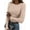 Cream White, variant on Women Long Sleeve Shirts Rib Knit Slim Fit Tops Fall Outfits Casual T-Shirt Underscrubs Layer Clothes Flower Gray XL