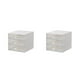 thumbnail image 2 of Caja de almacenamiento de escritorio Bewildely con cajones Organizador de plástico blanco Cuadrícula triple 2Conjunto, 2 of 6