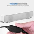 thumbnail image 4 of LAICAIW PC Soundbar, Portable USB Wired Stereo Speaker 3.5mm Input Music Player Lossless Bass Surround Sound Box for Desktop Laptop,TV, MP3, MP4, Computer Speaker(White), 4 of 7