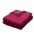 thumbnail image 2 of Cooling Blanket for Hot Sleepers - Washed Cotton Lightweight Quilt (55x79in) Burgundy - Summer & All Seasons Use - Queen Cooling Comforter for Night Sweaters, 2 of 3