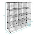thumbnail image 6 of 16-Cube Organizer Cube Storage Storage Shelves Wire Cube Storage Origami Shelves Metal Grid Multifunction Shelving Unit Modular Cubbies Organizer Bookcase, 6 of 7