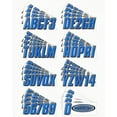 thumbnail image 2 of Hardline Products Series 800 Factory Matched 3-Inch Boat & PWC Registration Number Kit - Blue/Black, 2 of 3