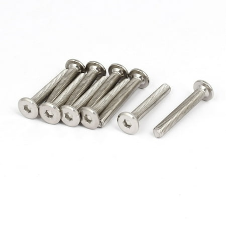 Nickel Cremone Bolt - Uxcell M6x40mm Nickel Plated Hex Socket Head Furniture Bolts Connector Fastener (10-pack)