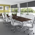 thumbnail image 3 of Bush Business Furniture 120W x 48D Boat Shaped Conference Table in Black Walnut, 3 of 6