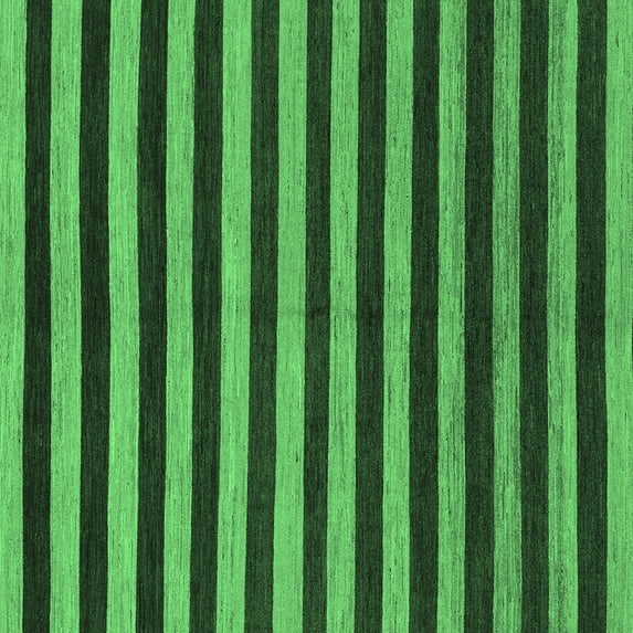 Ahgly Company Indoor Square Abstract Emerald Green Modern Area Rugs, 3' Square