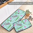 thumbnail image 5 of SKYSONIC Cute Hippopotamus Flamingos Kitchen Rugs 2 Pieces, Summer Crocodiles Floor Mat Room Area Rug Washable Carpet Perfect for Living Room Bedroom Entryway, 5 of 7