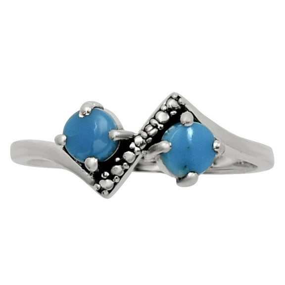 Sleeping Beauty Turquoise - USA 925 Sterling Silver Ring s.7 Jewelry R-1184 SDR251492