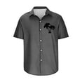 thumbnail image 4 of Drppepioner Chemises à Manches Courtes pour Hommes, Mode Confortable, Imprimé, Col Rabattu, Chemise d'Été Extensible, Gris Foncé, 4 of 4