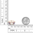 thumbnail image 3 of Gem Stone King 1.40 Ct Round Blue Tanzanite 18K Rose Gold Plated Silver Cultured Freshwater Pearl Ring, 3 of 3