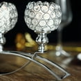 thumbnail image 6 of Efavormart 16" 3 Arm Silver Crystal Candle Holder Arch Bridge Design Goblet Candle Holders, 6 of 9