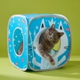 thumbnail image 2 of Vibrant Life Pop Open Collapsible Mermaid Cat Cube, Blue, 2 of 12