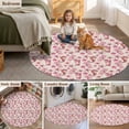 thumbnail image 6 of Area Rug 36in, Summer Seahorse Slippers Floor Carpet Living Room Rug, Retro Starfish on Linen Non-Slip Welcome Mat Indoor Rugs for Bedroom Dining Room, 6 of 9